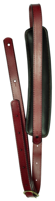 Red Vintage Style Leather Guitar Strap - TGI - Guitar Warehouse