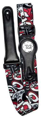 Skeleton Red Guitar Strap - TGI - Guitar Warehouse