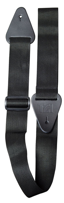 TGI Guitar Strap Woven. Plain Black - Guitar Warehouse