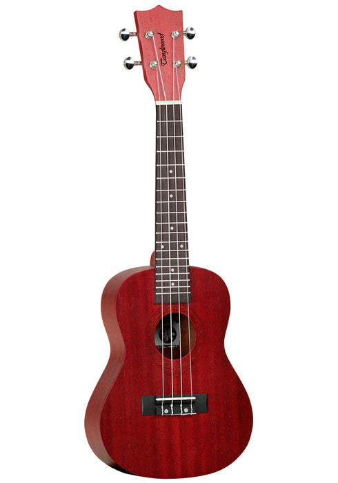 Tanglewood Concert Ukulele All Mahogany Burgundy Red Satin - Guitar Warehouse